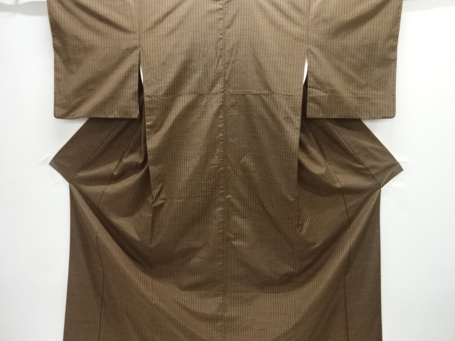 JAPANESE KIMONO / TSUMUGI / WOVEN GRID